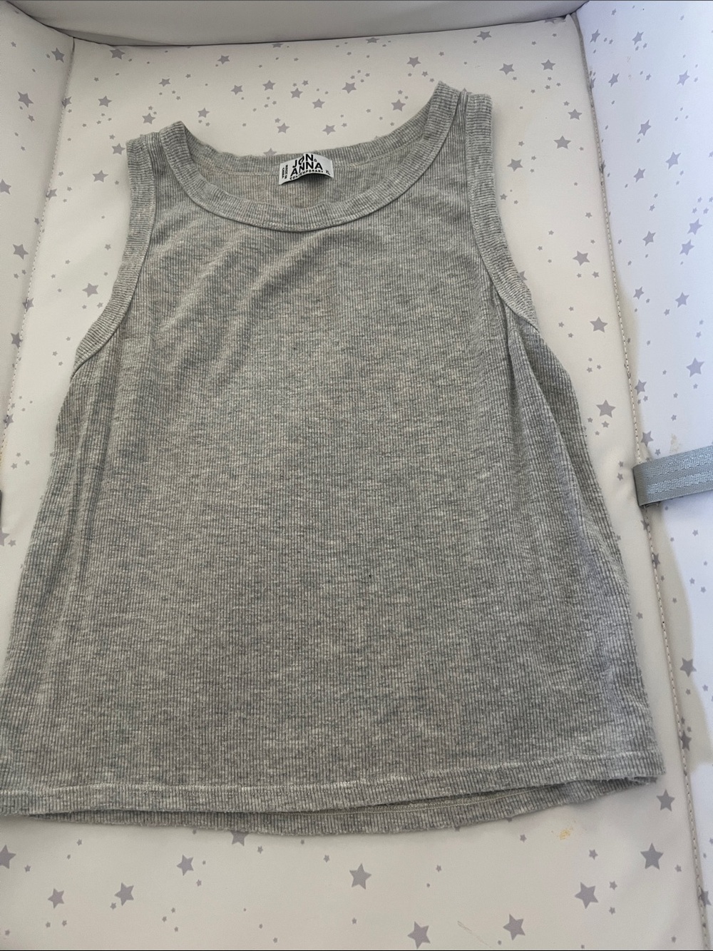 Gray high neck tank top